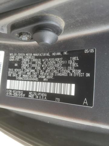 Photo 10 from auction – 2005 TOYOTA SIENNA LE with VIN 5TDBA23C85S048485