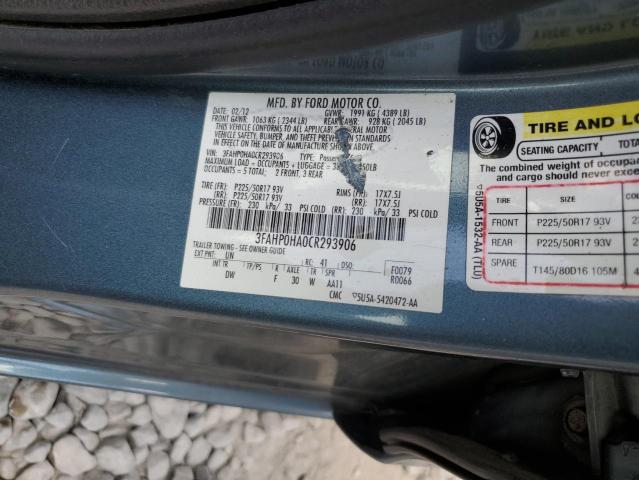 Photo 10 from auction – 2012 FORD FUSION with VIN 3FAHP0HA0CR293906