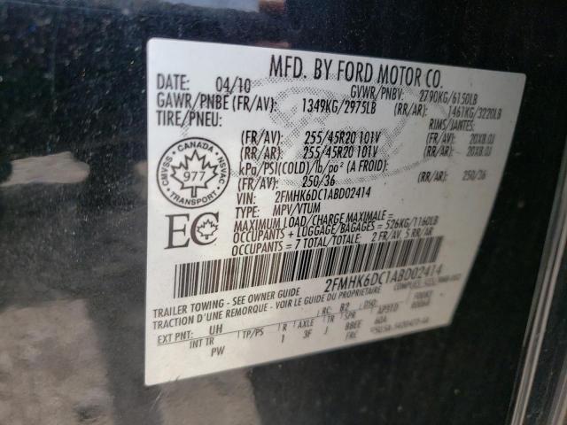 Photo 10 from auction – 2010 FORD FLEX LIMIT with VIN 2FMHK6DC1ABD02414