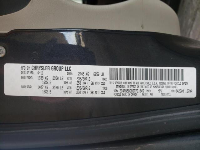 Photo 10 from auction – 2011 DODGE GRAND CARA with VIN 2D4RN5DG8BR721045