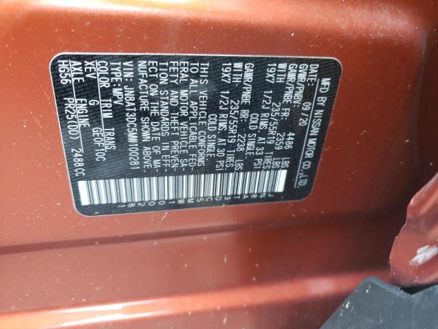 Photo 10 from auction – 2021 NISSAN ROGUE PLAT with VIN JN8AT3DC5MW100281