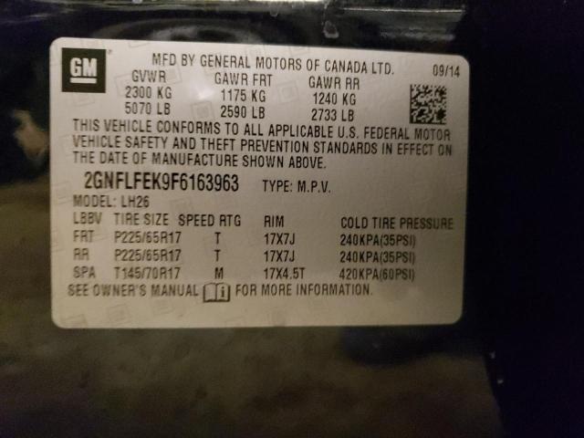 Photo 10 from auction – 2015 CHEVROLET EQUINOX LT with VIN 2GNFLFEK9F6163963