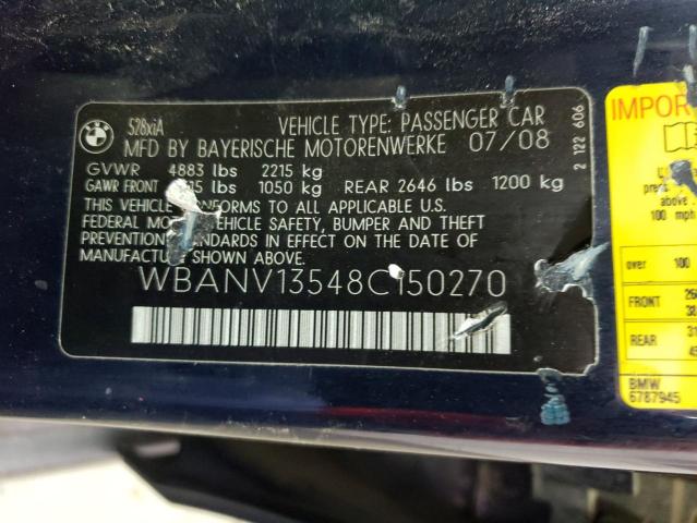 Photo 10 from auction – 2008 BMW 528 XI with VIN WBANV13548C150270
