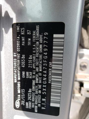 Photo 10 from auction – 2015 KIA OPTIMA EX with VIN 5XXGN4A73FG497779