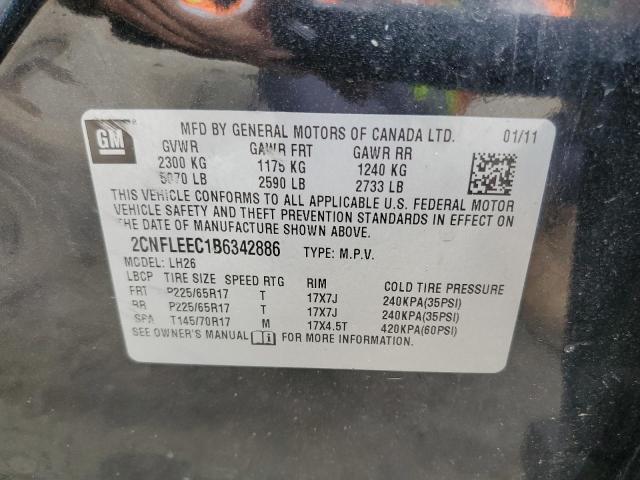 Photo 10 from auction – 2011 CHEVROLET EQUINOX LT with VIN 2CNFLEEC1B6342886
