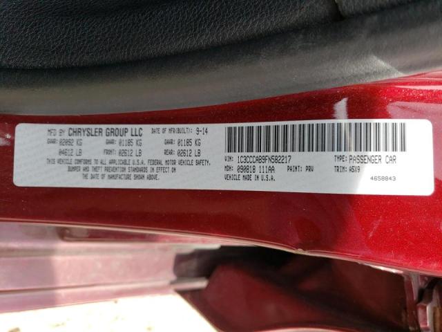 Photo 10 from auction – 2015 CHRYSLER 200 LIMITE with VIN 1C3CCCAB9FN582217