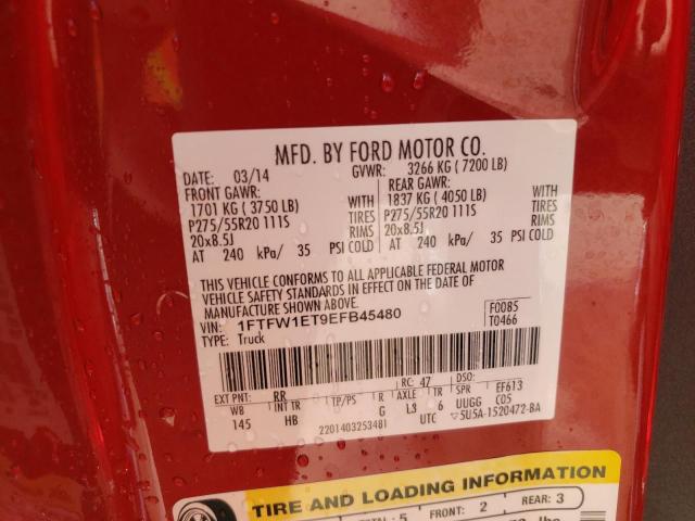 Photo 10 from auction – 2014 FORD F150 SUPER with VIN 1FTFW1ET9EFB45480