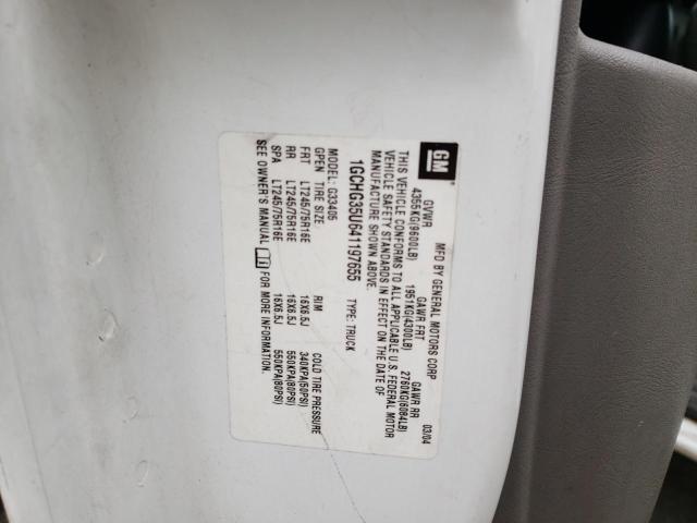 Photo 10 from auction – 2004 CHEVROLET EXPRESS G3 with VIN 1GCHG35U641197655
