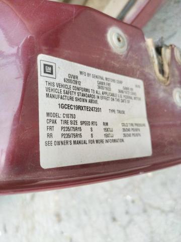 Photo 10 from auction – 1996 CHEVROLET GMT-400 C1 with VIN 1GCEC19RXTE247201