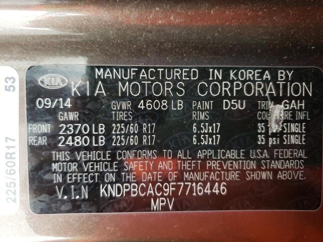 Photo 10 from auction – 2015 KIA SPORTAGE L with VIN KNDPBCAC9F7716446