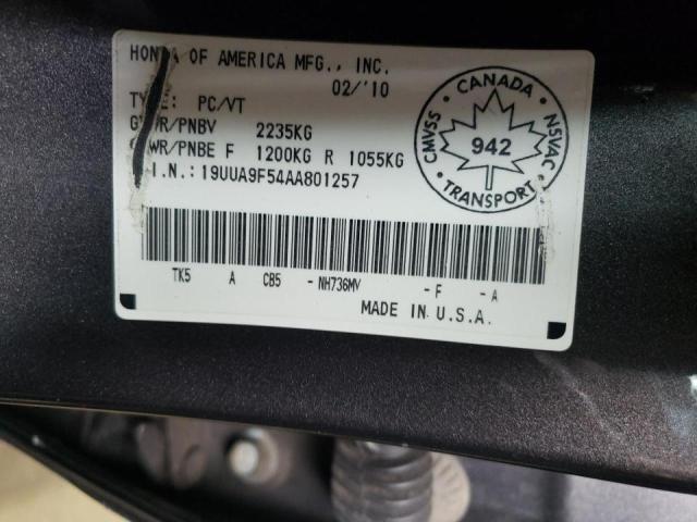 Photo 10 from auction – 2010 ACURA TL with VIN 19UUA9F54AA801257
