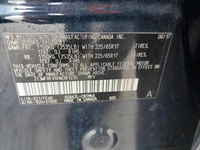 Photo 10 from auction – 2017 TOYOTA RAV4 XLE with VIN 2T3WFREVXHW381235