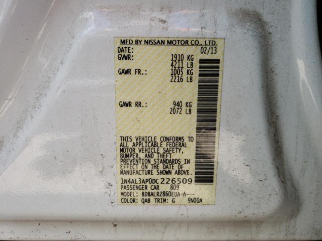 Photo 10 from auction – 2013 NISSAN ALTIMA 2.5 with VIN 1N4AL3AP0DC226509