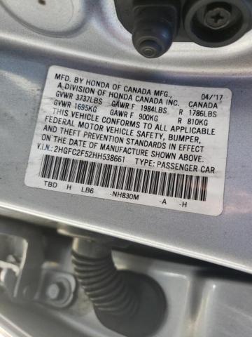 Photo 10 from auction – 2017 HONDA CIVIC LX with VIN 2HGFC2F52HH538661