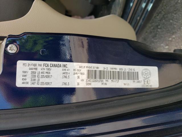 Photo 10 from auction – 2016 CHRYSLER TOWN & COU with VIN 2C4RC1GG9GR167691