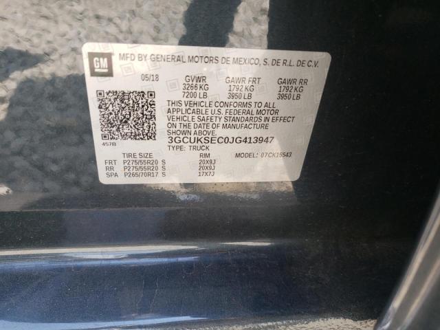 Photo 10 from auction – 2018 CHEVROLET SILVERADO with VIN 3GCUKSEC0JG413947