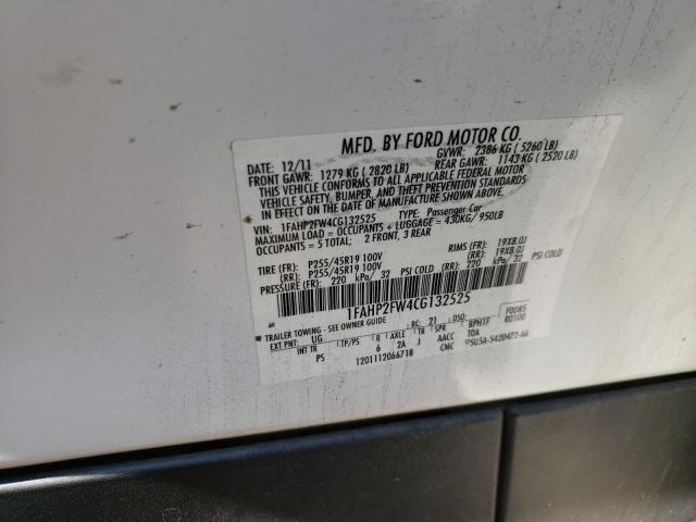 Photo 10 from auction – 2012 FORD TAURUS LIM with VIN 1FAHP2FW4CG132525