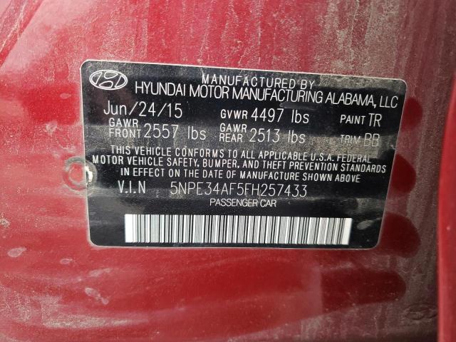 Photo 10 from auction – 2015 HYUNDAI SONATA SPO with VIN 5NPE34AF5FH257433