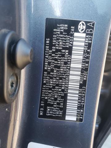 Photo 10 from auction – 2016 TOYOTA COROLLA L with VIN 5YFBURHE0GP464407