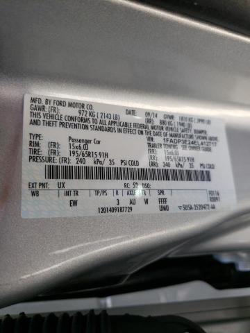 Photo 10 from auction – 2014 FORD FOCUS S with VIN 1FADP3E24EL412717