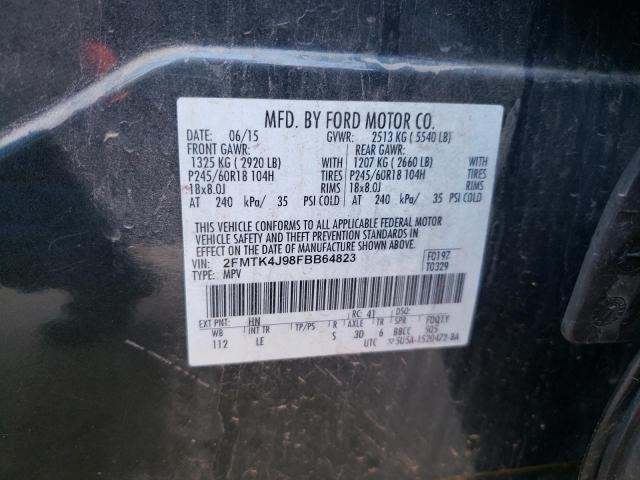 Photo 10 from auction – 2015 FORD EDGE SEL with VIN 2FMTK4J98FBB64823