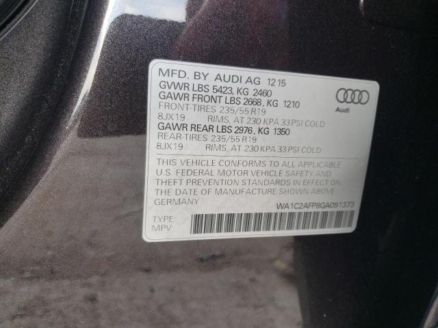 Photo 10 from auction – 2016 AUDI Q5 PREMIUM with VIN WA1C2AFP8GA091373