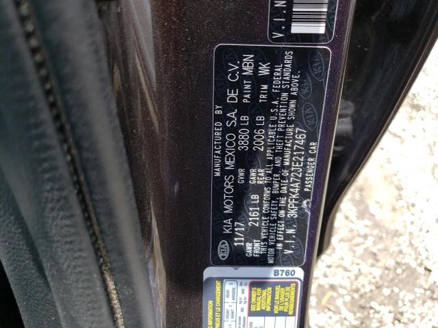 Photo 10 from auction – 2018 KIA FORTE LX with VIN 3KPFK4A72JE217467
