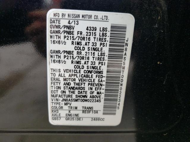 Photo 10 from auction – 2013 NISSAN ROGUE S with VIN JN8AS5MT0DW022345