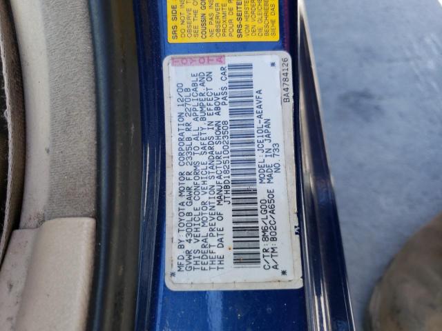Photo 10 from auction – 2001 LEXUS IS 300 with VIN JTHBD182510023508