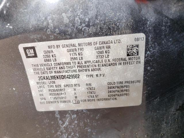 Photo 10 from auction – 2013 GMC TERRAIN SL with VIN 2GKALMEK6D6429562