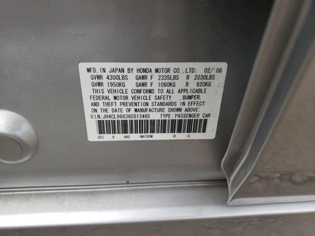 Photo 10 from auction – 2006 ACURA TSX with VIN JH4CL96836C013465