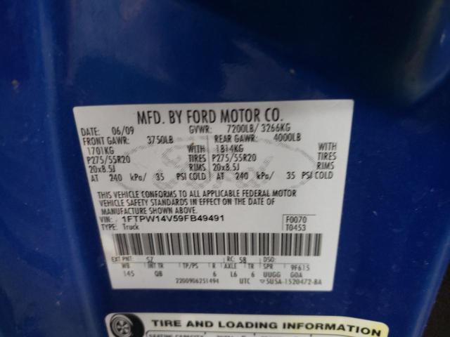 Photo 10 from auction – 2009 FORD F150 SUPER with VIN 1FTPW14V59FB49491
