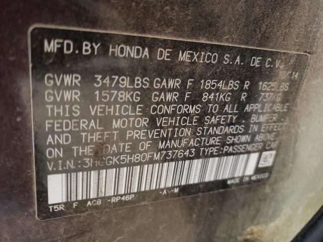 Photo 10 from auction – 2015 HONDA FIT with VIN 3HGGK5H80FM737643