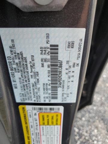 Photo 10 from auction – 2017 FORD FUSION TIT with VIN 3FA6P0D92HR138607