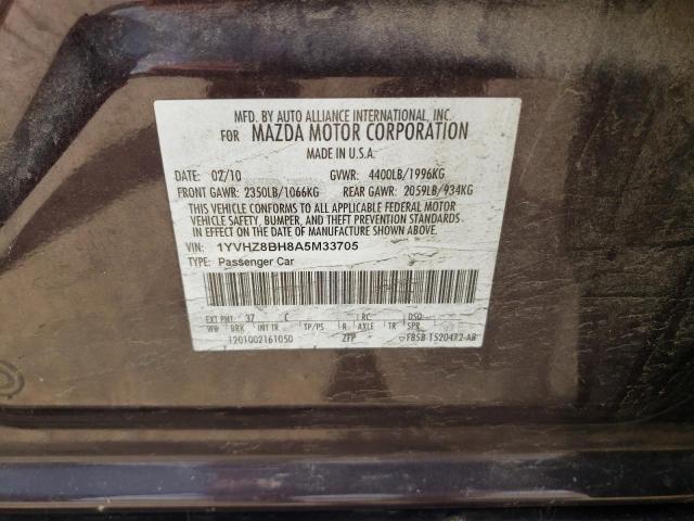 Photo 10 from auction – 2010 MAZDA 6 I with VIN 1YVHZ8BH8A5M33705