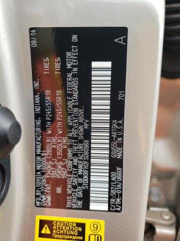 Photo 10 from auction – 2015 TOYOTA HIGHLANDER with VIN 5TDDKRFH2FS080968