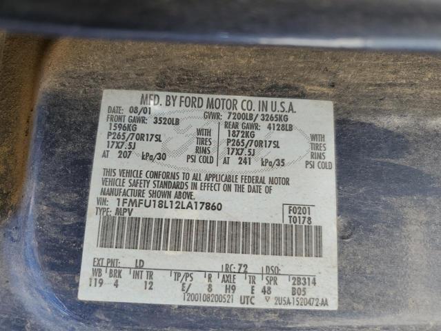 Photo 10 from auction – 2002 FORD EXPEDITION with VIN 1FMFU18L12LA17860