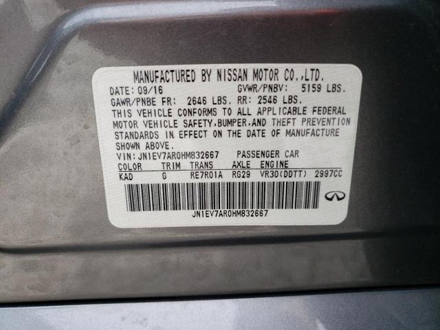Photo 10 from auction – 2017 INFINITI Q50 PREMIU with VIN JN1EV7AR0HM832667
