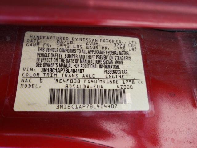 Photo 10 from auction – 2011 NISSAN VERSA S with VIN 3N1BC1AP7BL404407
