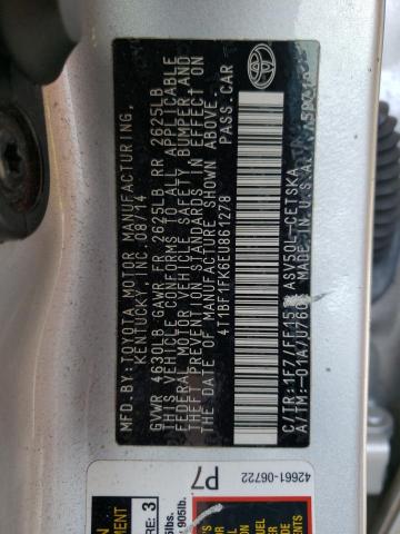 Photo 10 from auction – 2014 TOYOTA CAMRY L with VIN 4T1BF1FK6EU861278