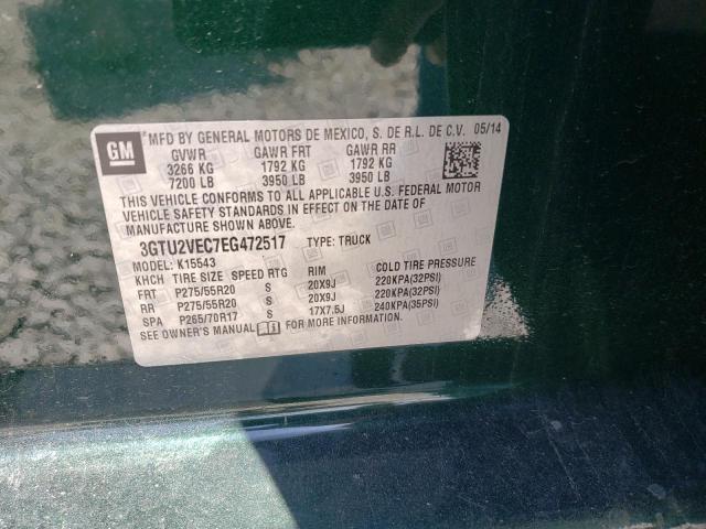 Photo 10 from auction – 2014 GMC SIERRA K15 with VIN 3GTU2VEC7EG472517