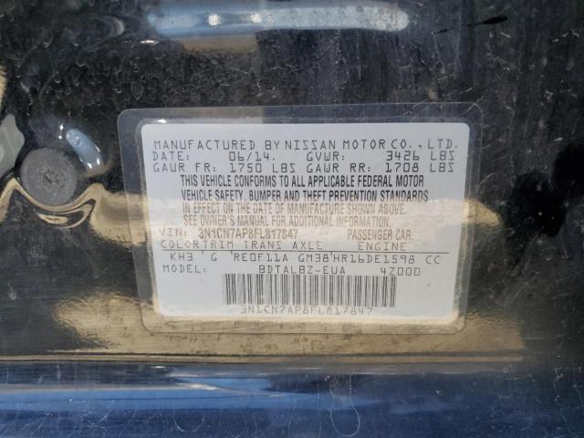 Photo 10 from auction – 2015 NISSAN VERSA S with VIN 3N1CN7AP8FL817847
