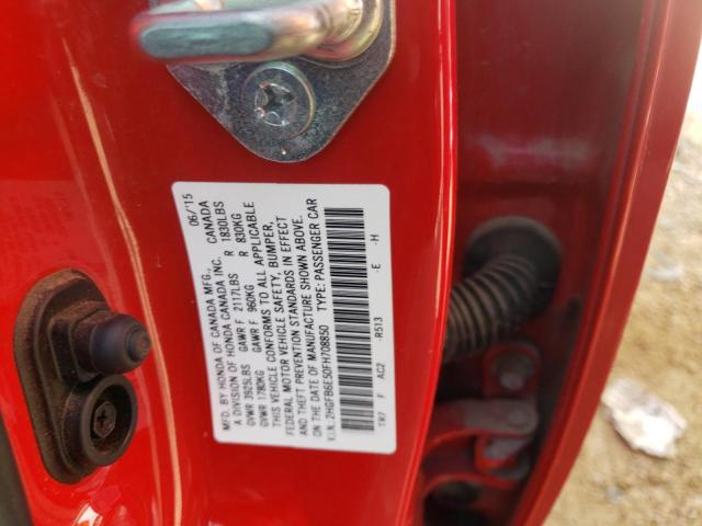 Photo 10 from auction – 2015 HONDA CIVIC SI with VIN 2HGFB6E50FH708850