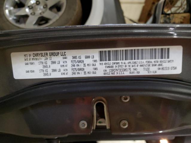 Photo 10 from auction – 2012 DODGE RAM 1500 L with VIN 1C6RD7NT3CS305175