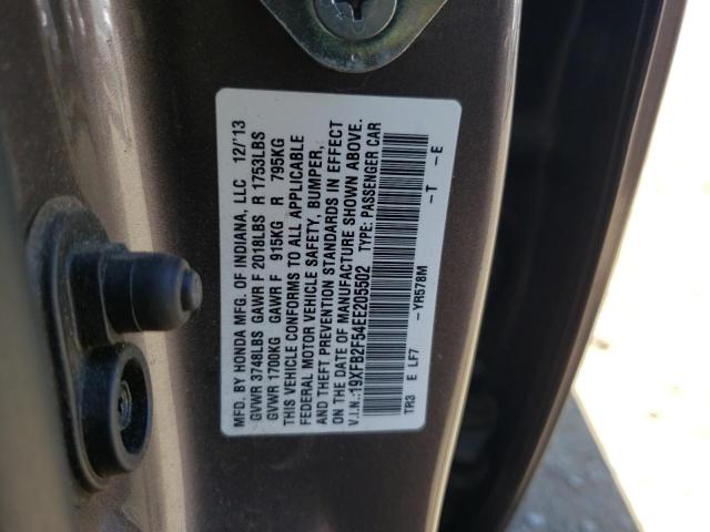 Photo 10 from auction – 2014 HONDA CIVIC LX with VIN 19XFB2F54EE205502