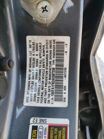 Photo 10 from auction – 2010 HONDA CIVIC EX with VIN 19XFA1F82AE087256