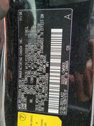 Foto 10 de la subasta – 2007 LEXUS RX 350 con VIN 2T2HK31U87C036899