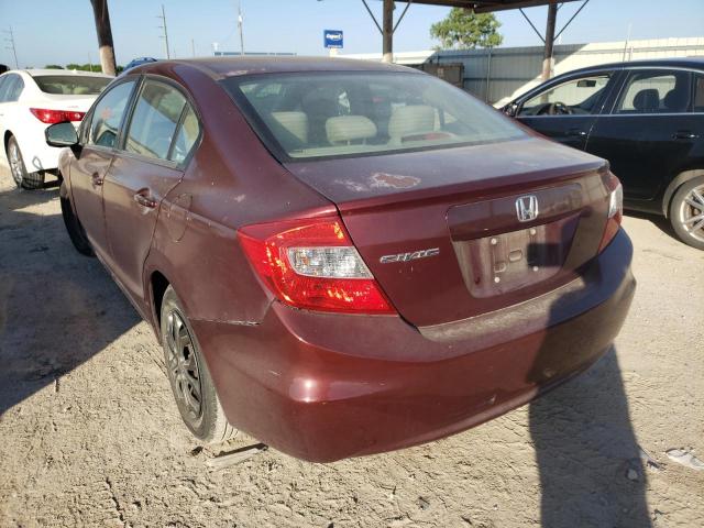 Photo 3 from auction – 2012 HONDA CIVIC LX with VIN 2HGFB2F51CH600689