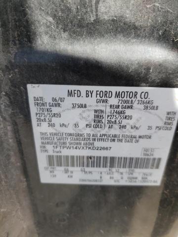 Photo 10 from auction – 2007 FORD F150 SUPER with VIN 1FTPW14VX7KD22667