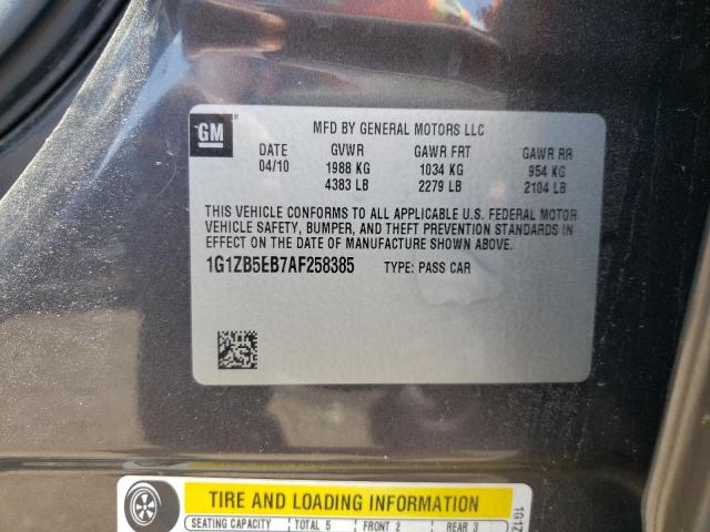 Photo 10 from auction – 2010 CHEVROLET MALIBU LS with VIN 1G1ZB5EB7AF258385